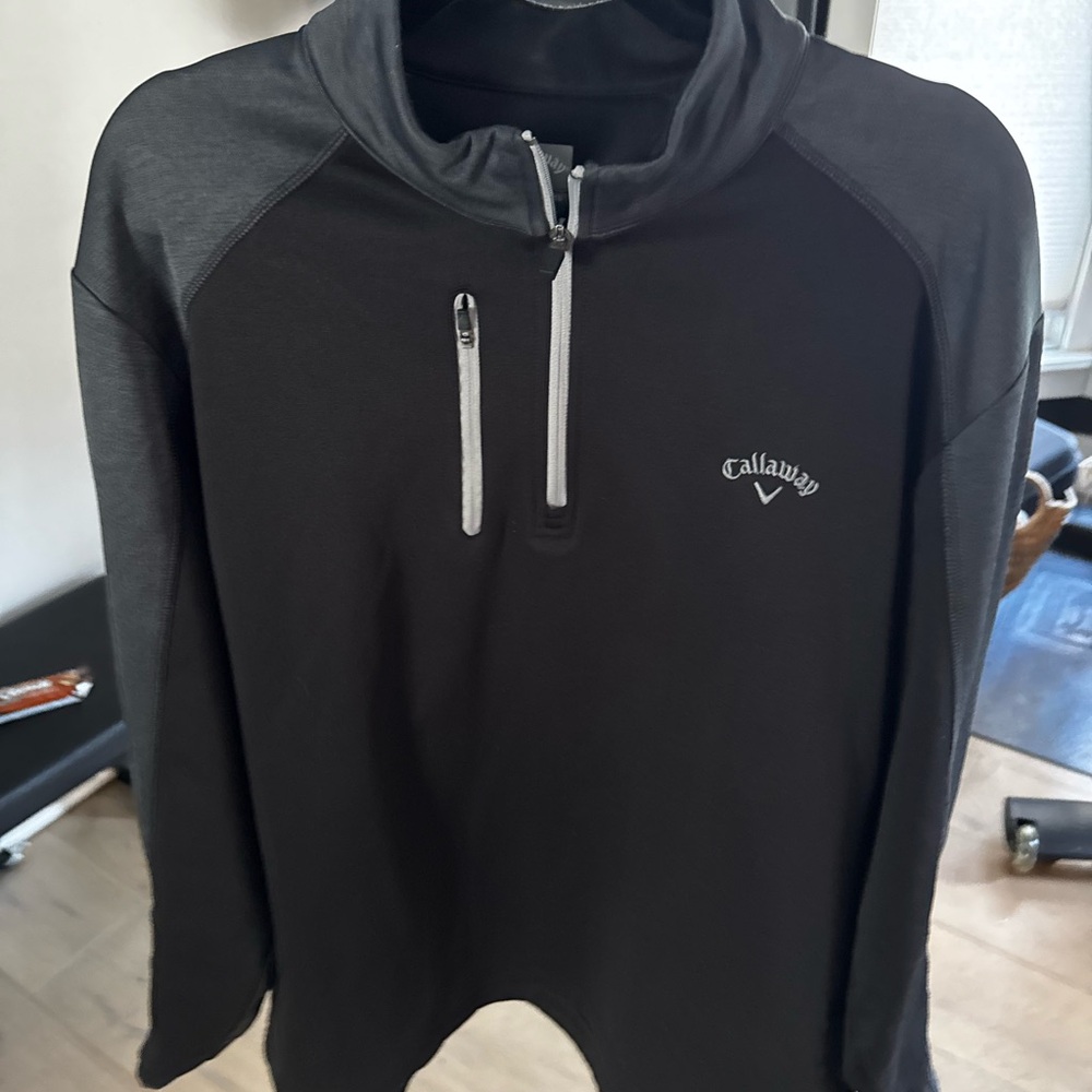 Callaway Black and Gray Performance Pullover